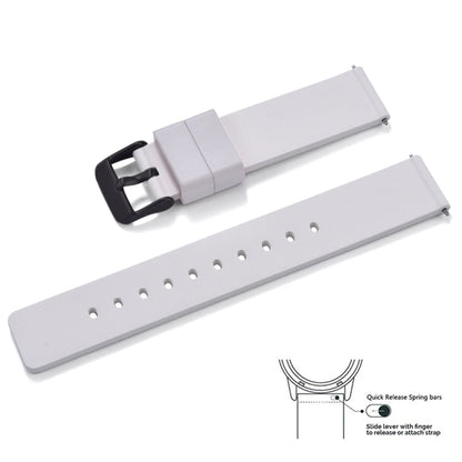 Bracelet de montre en caoutchouc Premium lisse - Rapide / Universel