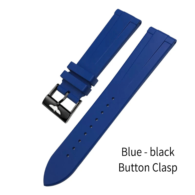 Bracelet de montre en caoutchouc fluoré FKM à dégagement rapide, 21mm 22mm, pour Breitling Navitimer Avenger Superocean, bracelet de montre souple coloré
