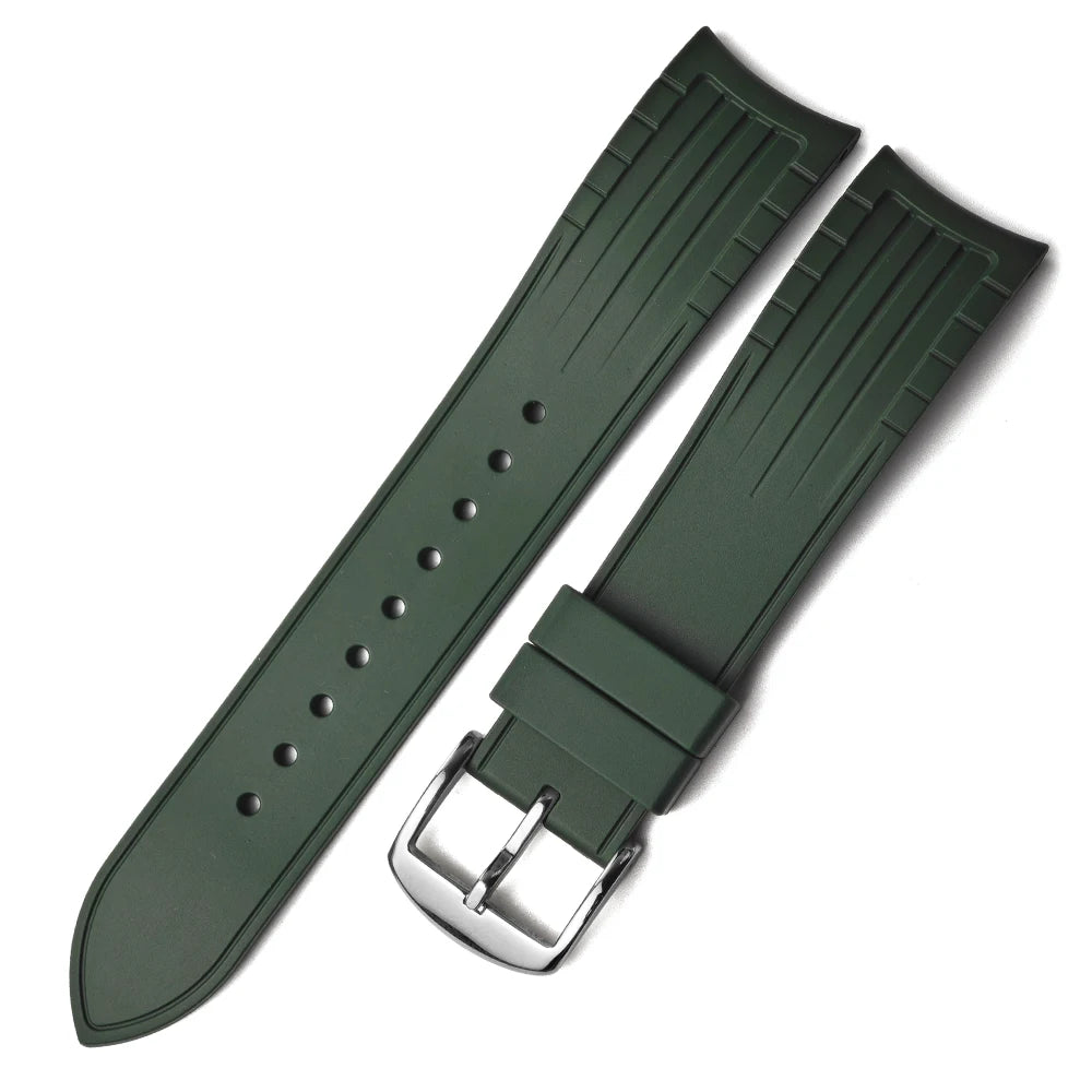 Cinturino per orologio in caucciù naturale a sgancio rapido, per Omega SEIKO Breitling IWC Oris Jaeger LeCoultre 19mm 20mm 21mm 22mm FKM
