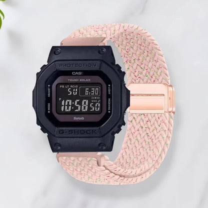 Bracelet en nylon de 18 mm pour montre Casio Small Square AE1200/1300/F91W/W218/F108, boucle magnétique élastique