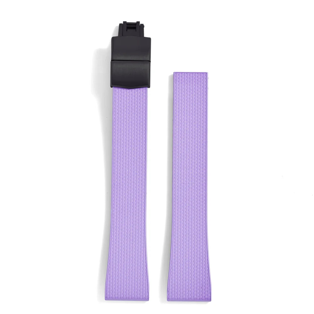 Original Stripess CTS FKM 20mm rubber watch strap for d-elug FKM CTS quick release watch strap silver butterfly buckle cut to size