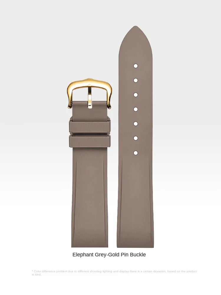 Premium Quality Cartier Dumont Replacement Watch Strap - Fluoroelastomer Rubber Quick Release Medium Large for Women