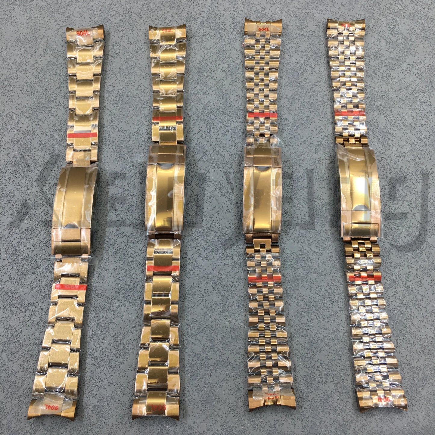 20mm 904L café marron Bronze bracelet de montre glisser boucle pliante huîtres/nouveau Double extrémité lien jubilé hommes bracelet ajustement boîtier de montre de plongée
