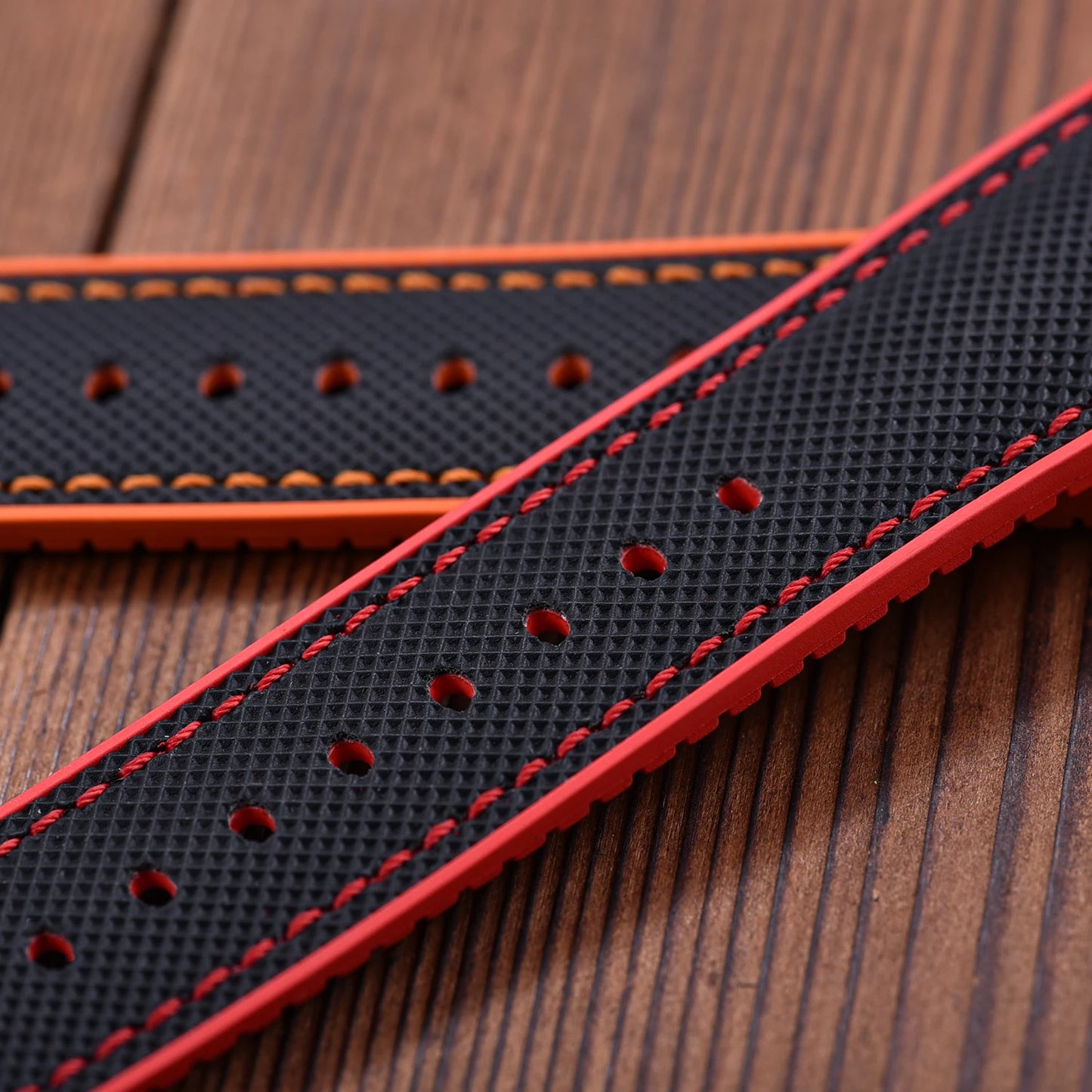 Bracelets de montre FKM en cuir hybride de qualité supérieure, 20mm 22mm, en caoutchouc fluoré FPM, étanche, unisexe pour chaque marque de montres de plongée