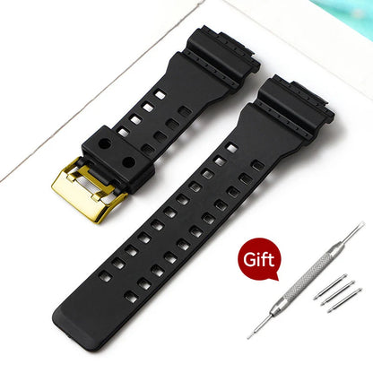 16mm Black Rubber Watch Strap for Casio G-SHOCK G-8900 GA-100 120 110GB