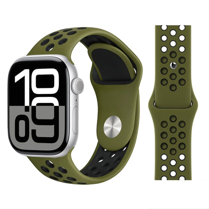 Bracelet en Silicone pour bracelets de montre Apple 46mm 44mm 45mm 40mm 41mm 42mm, Bracelet de Sport Correa iWatch série 11 10 9 SE 8 7 6 5
