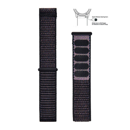 New Design Adjustable Quick Release Hook Buckle Watch Straps 20mm 22mm Bands for Comfortable Nylon Bracelet Elastic Nylon Watch Bands