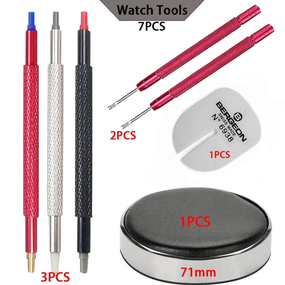 Kits de réparation de montres, souffleur en caoutchouc et tampons de protection contre la poussière, stylo à aiguille, brosse de nettoyage, combinaison, outils de réparation de montres, kit d'entretien