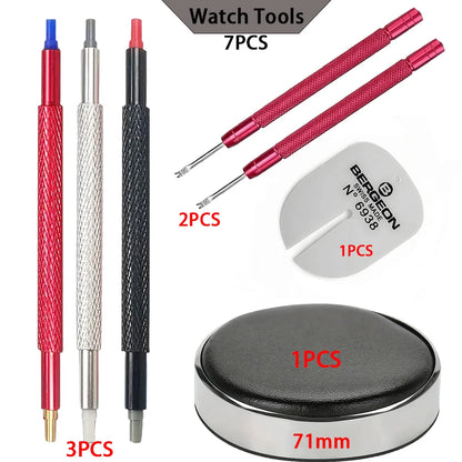 Kits de réparation de montres, souffleur en caoutchouc et tampons de protection contre la poussière, stylo à aiguille, brosse de nettoyage, combinaison, outils de réparation de montres, kit d'entretien