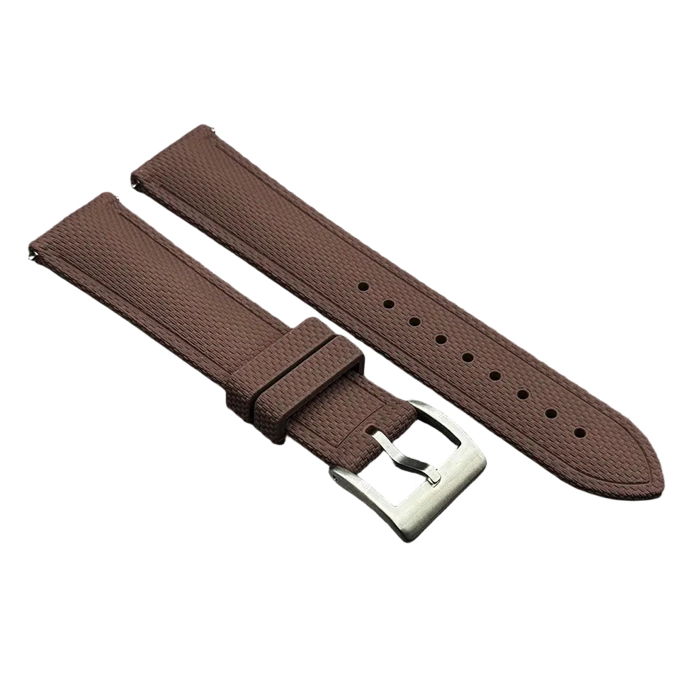 OZE - Bracelet de montre en caoutchouc Premium - Motif Tissu - Rapide / Universel