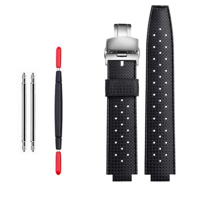 Soft Silicone Watch Strap for Men, Waterproof Rubber Watch Band, Watch Accessories, Tudor Pelagos, 25500 and 25600 Series, 22-12mm