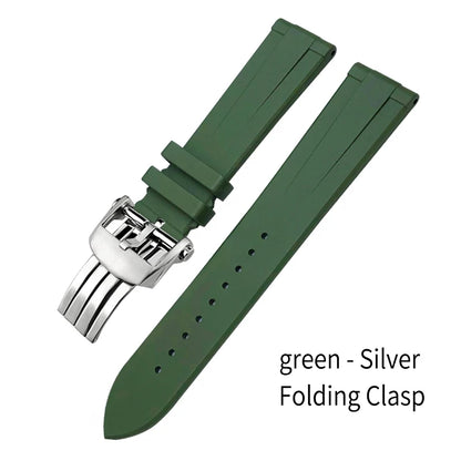 Bracelet de montre en caoutchouc fluoré FKM à dégagement rapide, 21mm 22mm, pour Breitling Navitimer Avenger Superocean, bracelet de montre souple coloré