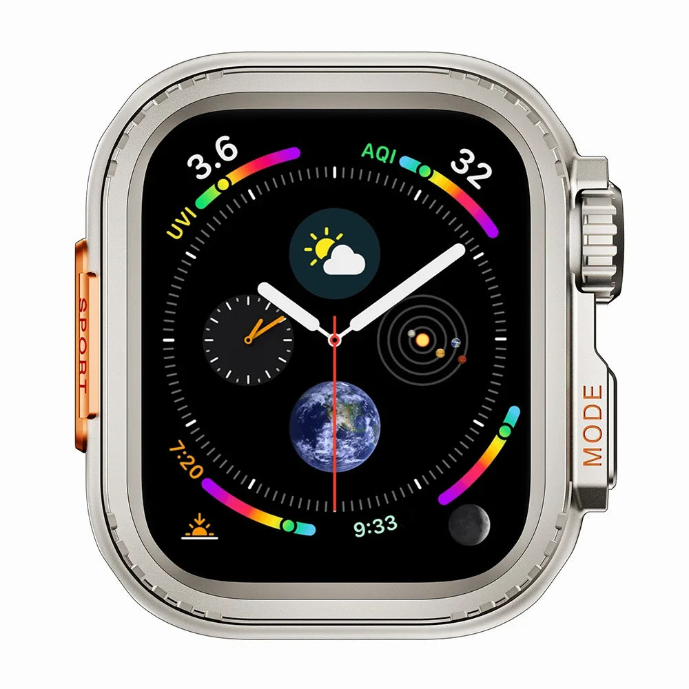 Boîtier métallique pour Apple Watch Ultra 3/2 49mm 11 10 46mm 9 8 7 45mm, protecteur en alliage d'aluminium pour Iwatch SE 44mm, couvercle de pare-chocs robuste
