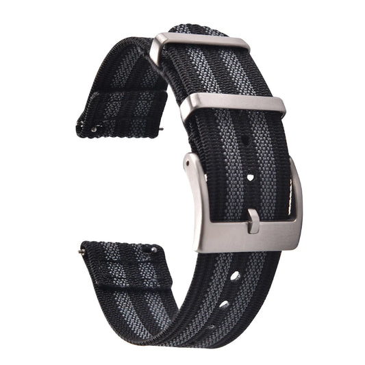OZE Bracelet nylon tissé compatible montre connectée et classique - Nato 2 pièces