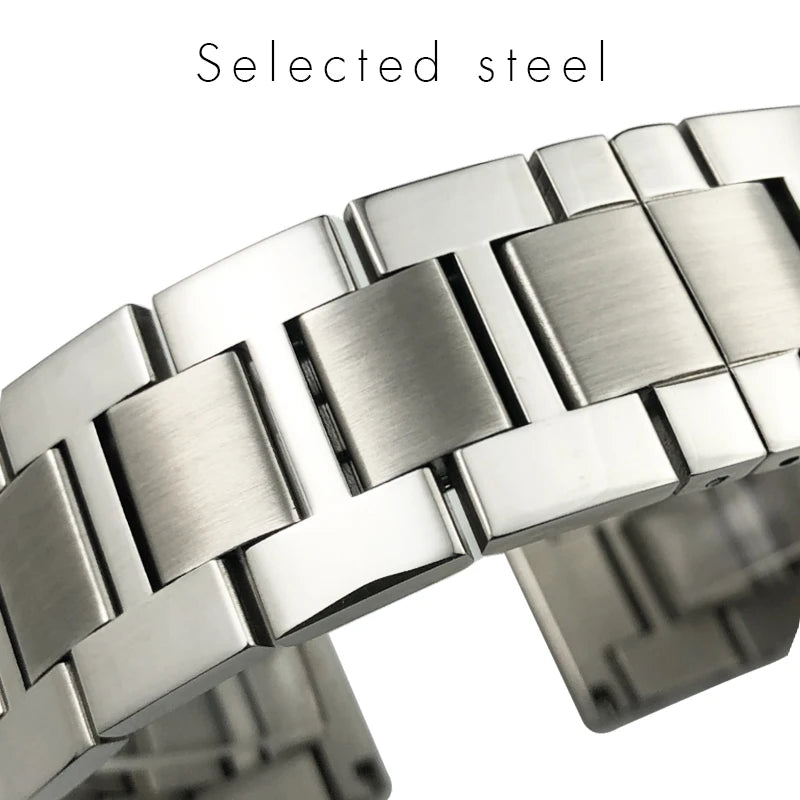 Bracelet de montre en acier inoxydable solide adapté pour Cartier, précieux bracelet de montre pour homme, 17.5mm, 19mm, 20mm, 21mm, 23.5mm, haute qualité