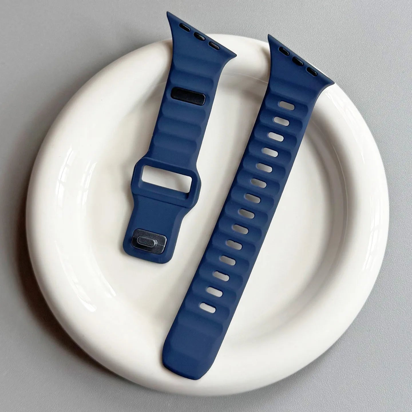 Bracelet en silicone irrégulier pour Apple Watch Ultra 49mm 40mm 41mm 44mm 45mm 46mm Correa Bracelet iWatch Series 11 10 9 8 7 6 SE