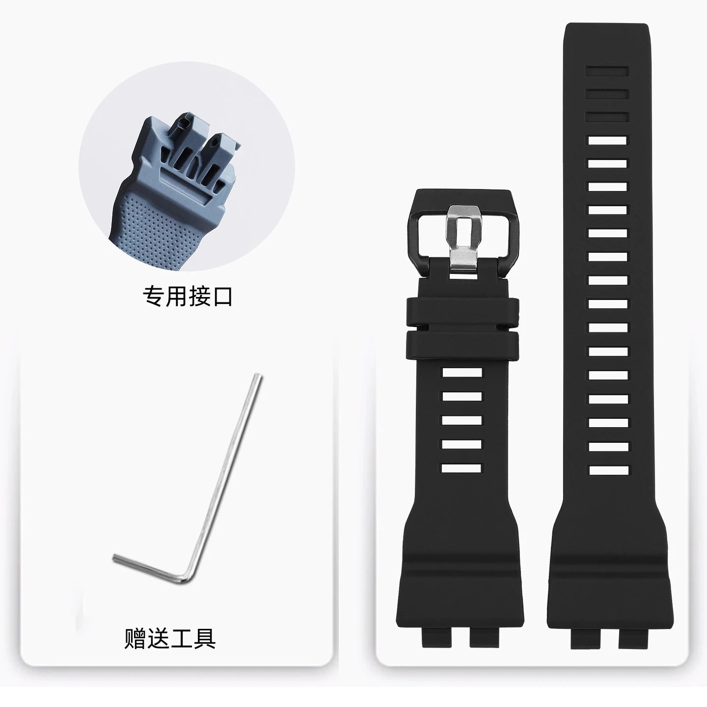 Cinturino di ricambio in silicone morbido impermeabile per orologio Casio GBD-100 Series, cinturino sportivo da esterno da uomo, accessori