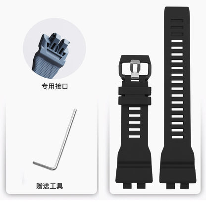 Cinturino di ricambio in silicone morbido impermeabile per orologio Casio GBD-100 Series, cinturino sportivo da esterno da uomo, accessori