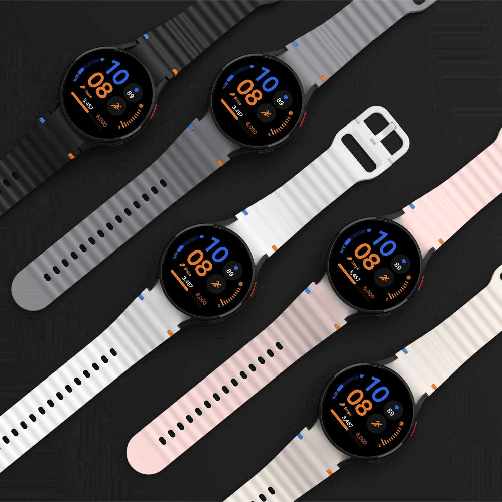 Original Silicone Strap for Samsung Galaxy Watch 7 44mm 40mm FE, Galaxy Watch 4 6 Classic 5 Pro, Band 43mm 47mm 45mm
