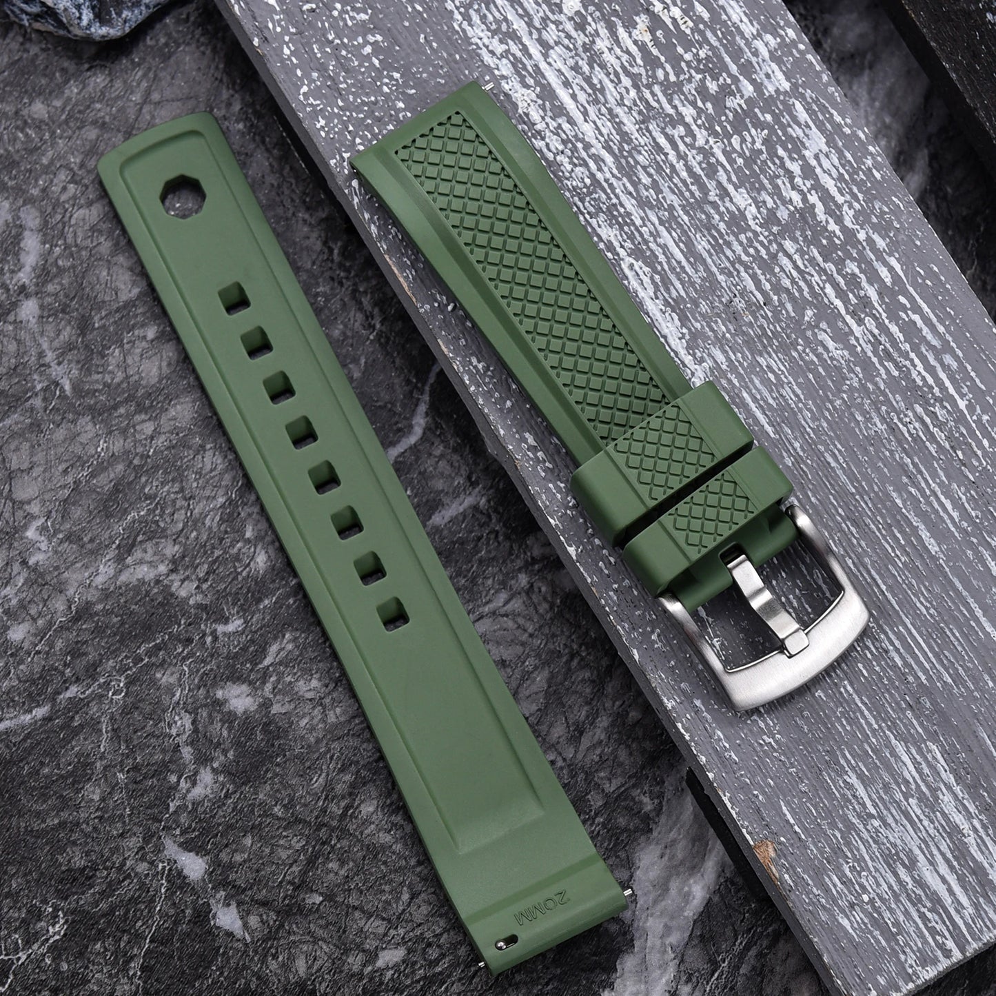 Cinturino professionale per orologio in gomma FKM, 20mm 22mm, cinturino subacqueo sportivo a sgancio rapido per smartwatch Omega Seiko IWC da uomo