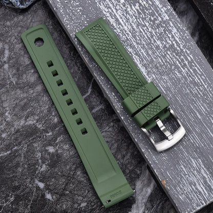Cinturino professionale per orologio in gomma FKM, 20mm 22mm, cinturino subacqueo sportivo a sgancio rapido per smartwatch Omega Seiko IWC da uomo