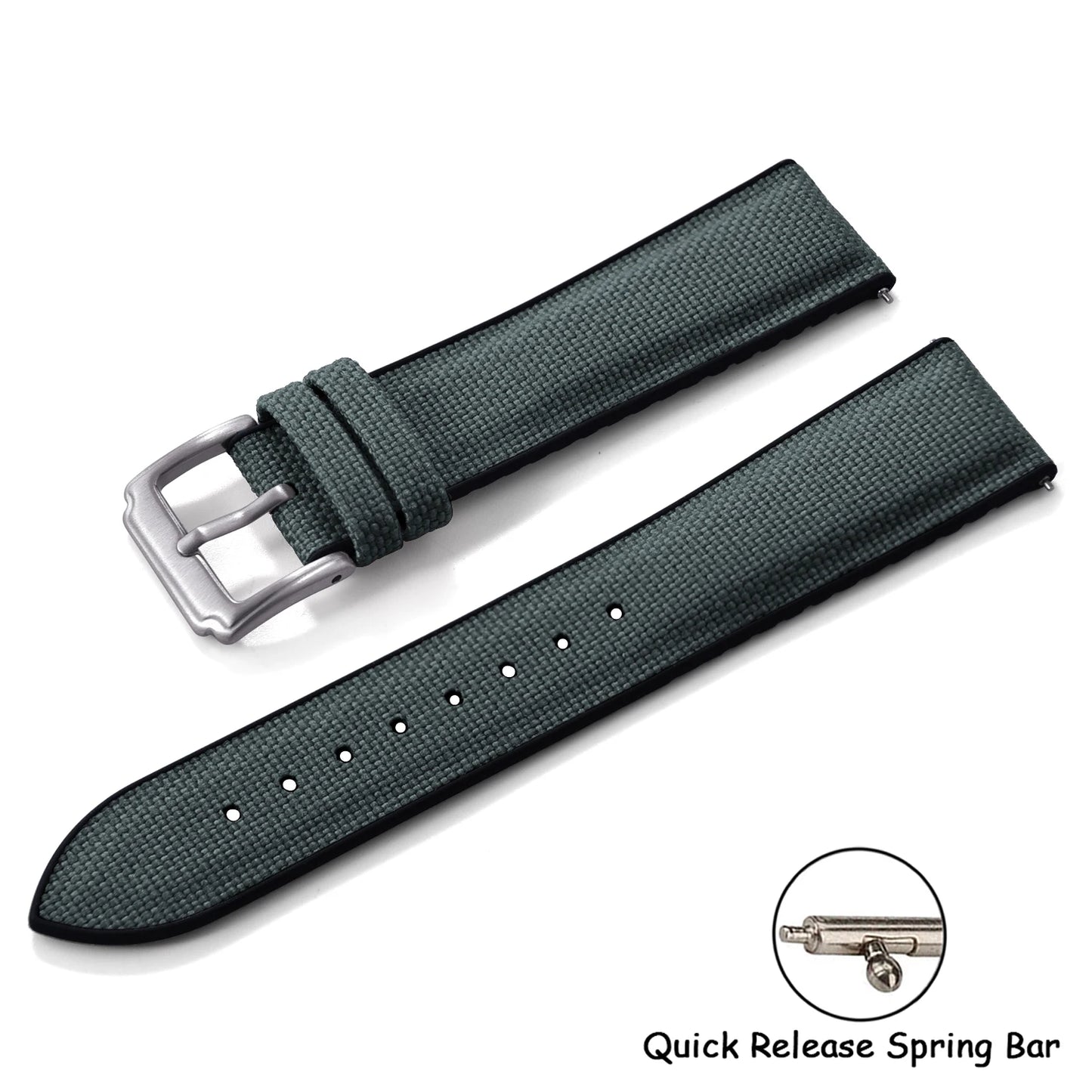 Bracelet de montre en tissu voile de qualité 18/19/ 20/21/22mm, en caoutchouc de Silicone, en Nylon, en tissu à dégagement rapide, ceinture universelle