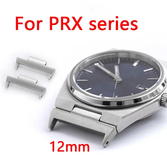 Adattatore in acciaio inox da 12 mm per orologi Tissot serie PRX T137.407/T137.410, connettori per orologi a sgancio rapido in metallo massiccio Super Player