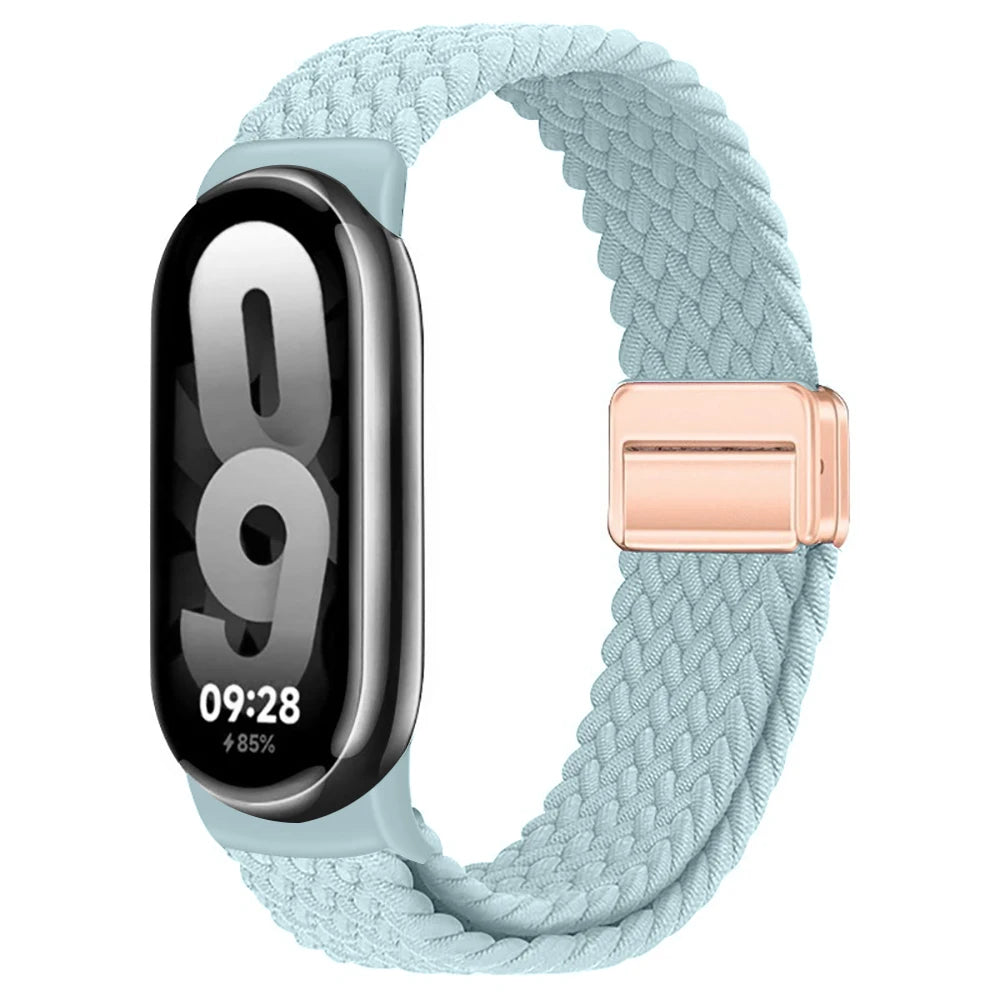 Bracelet magnétique pour Xiaomi Mi Band 10 9 8 Accessoires Bracelet en boucle tressée respirant Pulseira Correas Xiaomi Smart band 10 9 8