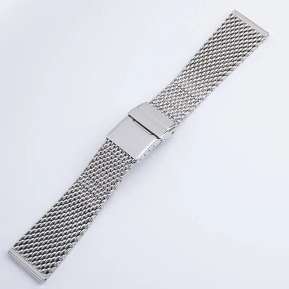 22mm Quality 316L Stainless Steel Woven Mesh Watchband, for Breitling/Omega/IWC/Tudor, Solid Metal Watch Bracelet AB2010