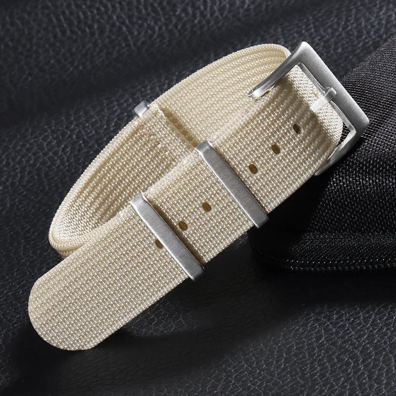 Cinturino per orologio in nylon di alta qualità, 18/20/22 mm, marrone, verde, nero, per uso militare, casual, sportivo, di ricambio