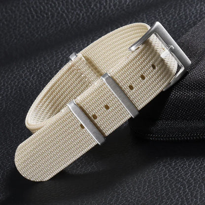 Cinturino per orologio in Nylon di alta qualità 20mm 22mm per orologio militare casual, fibbia nera, ricambio per cinturino sportivo militare, marrone, verde