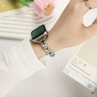 Elegant stainless steel strap for Apple Watch, compatible with sizes 41/40/38/42/44/45/46/49 mm, for iWatch S11 10 9 8 7 6 5