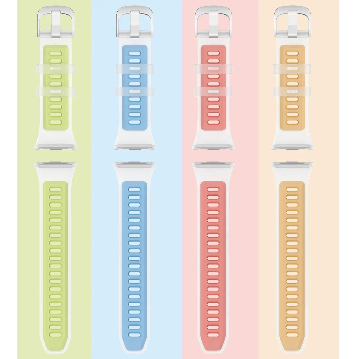 Candy Color Transparent Silicone Strap for Xiaomi 10Pro/9Pro/8Pro REDMI Watch 6 5 4 Special Edition, Waterproof Sport Band
