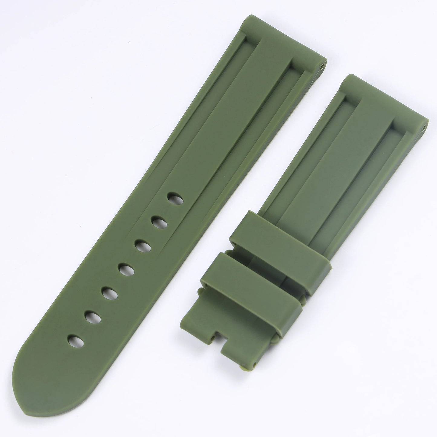 Bracelet de montre universel en silicone 20-26 mm noir jaune bleu vert rouge en caoutchouc pour Panerai Seiko Casio Huawei Samsung