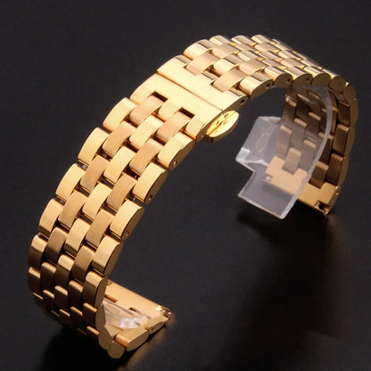 Bracelet de montre en acier inoxydable, 18 20 21 22 23 24mm, pour femmes et hommes, en métal massif, accessoires de remplacement avec outil