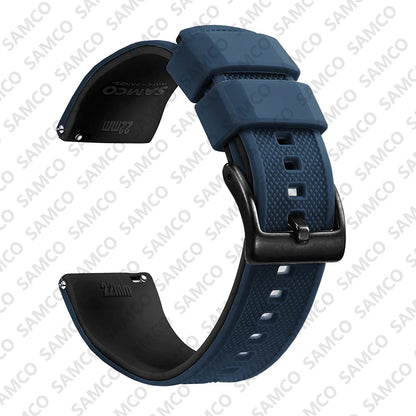Bracelet de montre en Silicone de qualité supérieure, 18mm 20mm 22mm, à dégagement rapide, en caoutchouc, de remplacement