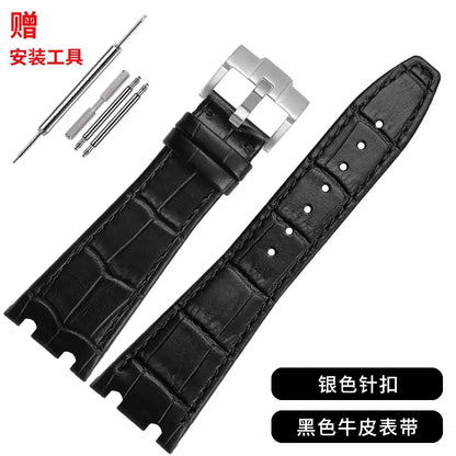 Bracelet de montre en cuir véritable pour Audemars Piguet Royal Oak Offshore AP 15400/15500/26331, Bracelet de remplacement pour hommes et femmes, 26mm