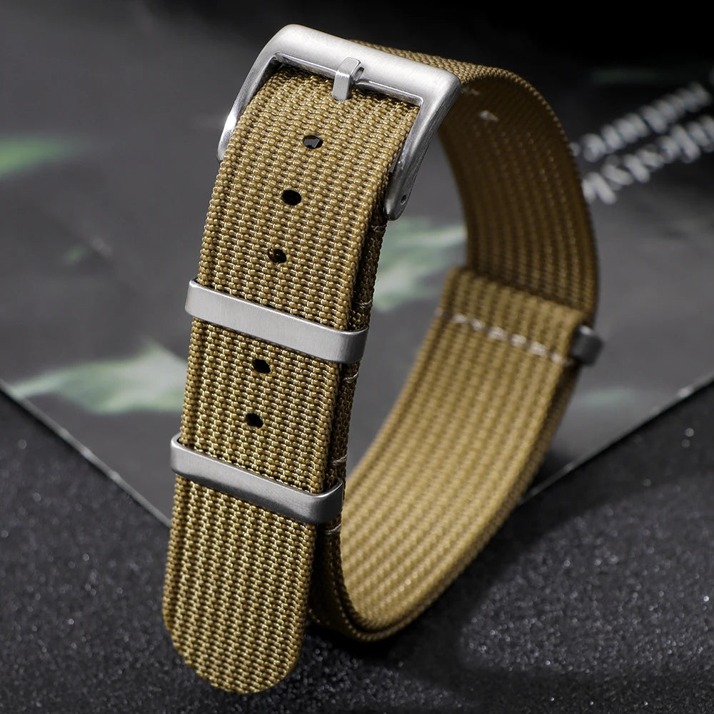 Cinturino per orologio in Nylon per Seiko Army Sport, cinturino di ricambio 18mm 20mm 22mm marrone verde nero, cinturino militare, cinturino per orologio casual