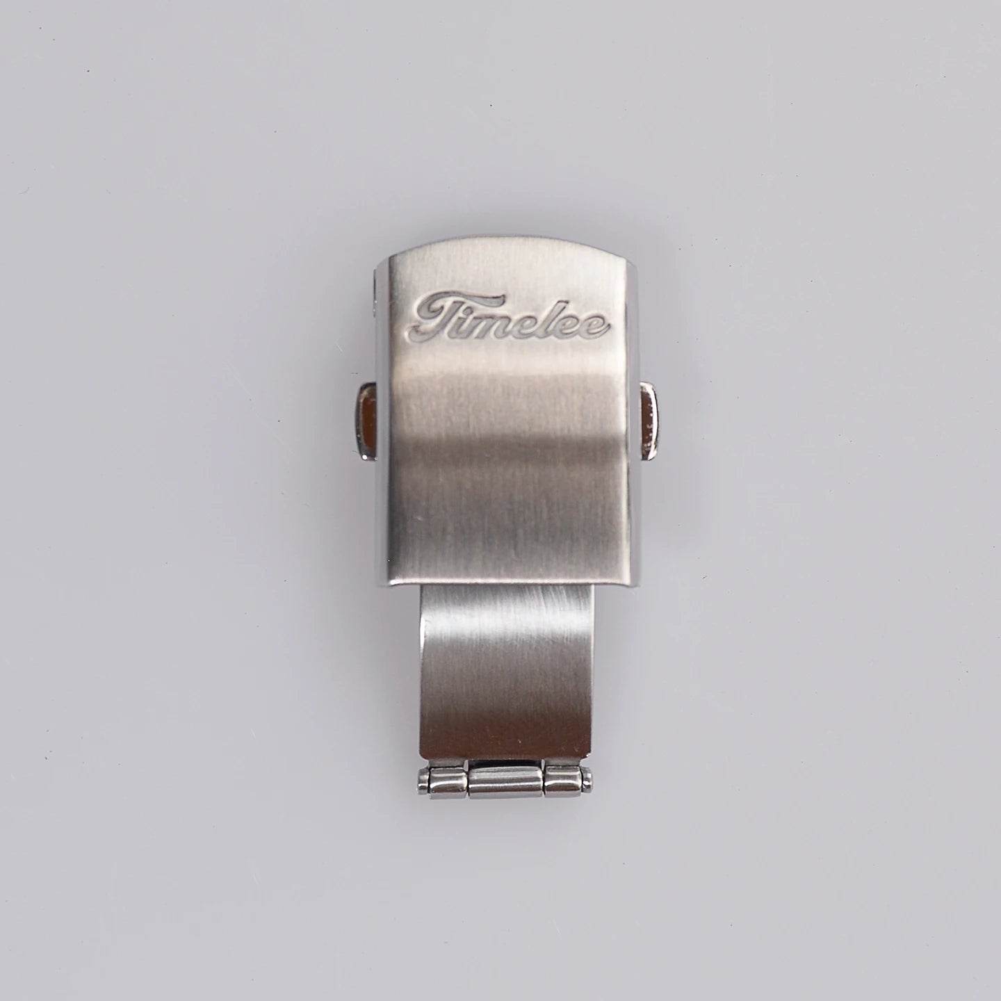 18mm silver stainless steel double push-button safety clasp for Seiko Citizen watch bracelet