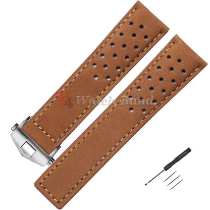 20mm 22mm 24mm Bracelet de montre en peau de vache pour Tag Heuer Carrera Monaco série Bracelet remplacer pour Bracelet de montre intelligente universel
