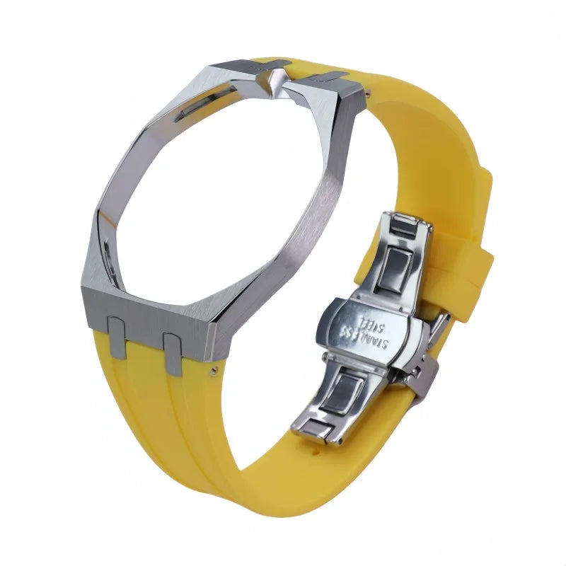 Kit de modification de bracelet en silicone et boîtier de montre en acier inoxydable pour Swatch X AP Royal Pop Pocket Changer, accessoires personnalisés pour montre