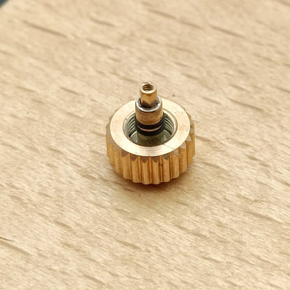 Screw-on case replacement crown, high-quality engraved and signed 'S', fits NH/35 and NH/36 movements, 3 styles with crown tube stem