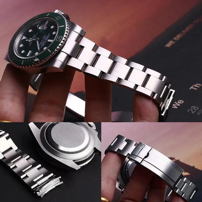 Bracelet de montre pour Rolex DAYTONA GMT SUBMARINER, accessoires de montre, Bracelet en métal, chaîne de montre en acier inoxydable 904, 20mm 21mm