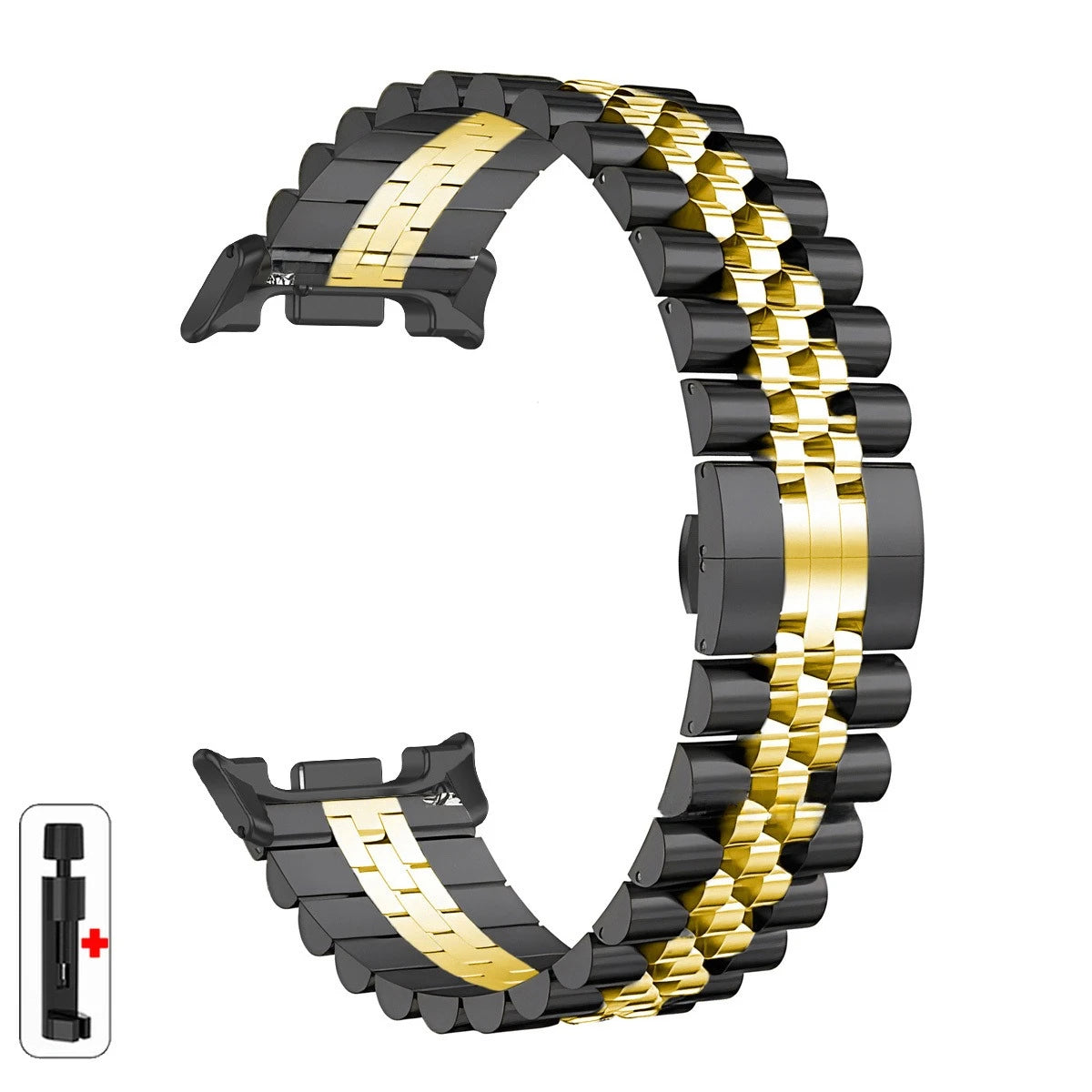 Luxury Stainless Steel Strap for Samsung Galaxy Watch 8 Classic 46mm, Metal Bracelet for Galaxy 8 40mm 44mm, Men's Watchband