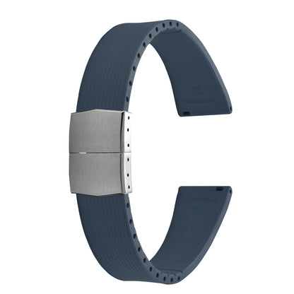 Cinturini per orologi in gomma Delugs CTS Fkm da 20 mm con fibbia a farfalla, 4 colori, texture unica, cinturino per orologi a sgancio rapido per orologi di marca