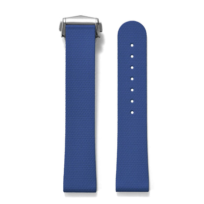 STAPELP suitable for Omega Swatch 20mm universal watch straps Black Blue FKM Rubber Quick Release Watch Band with Omega Folding Clasp