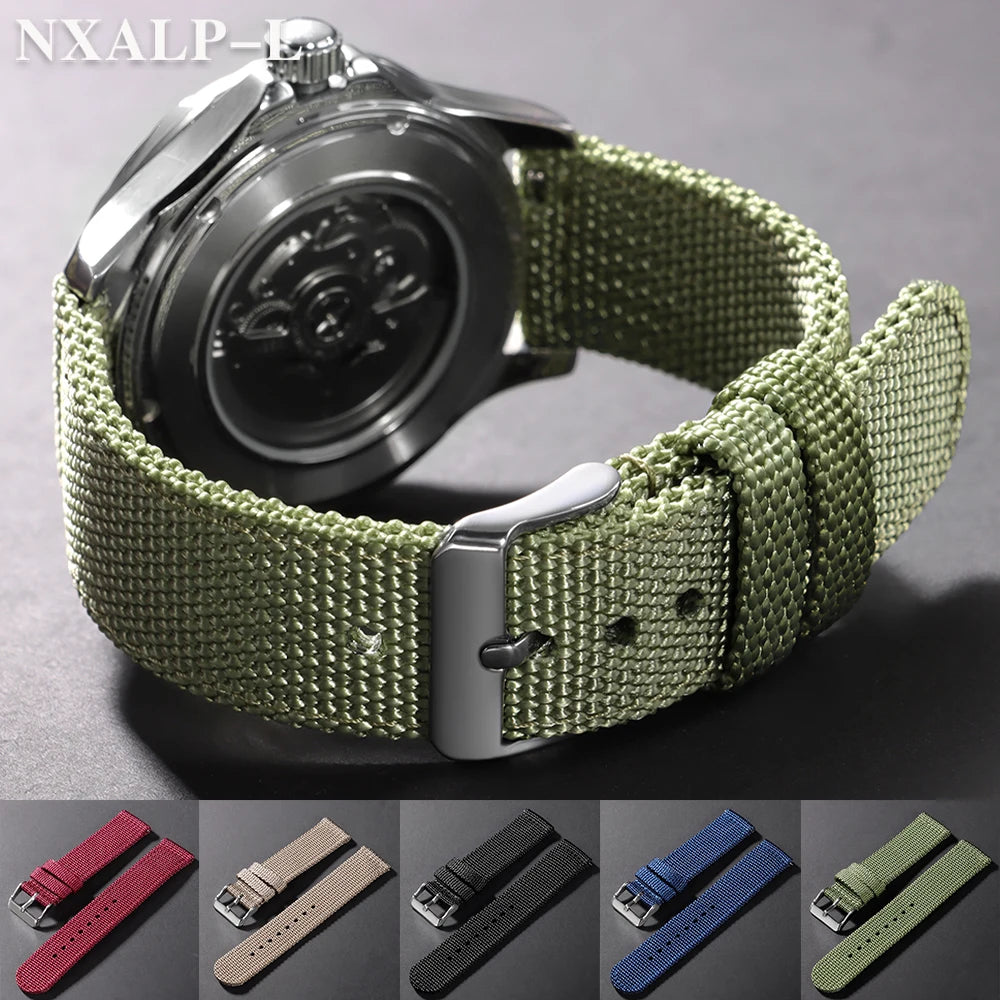 18mm 20mm 22mm 24mm Nylon Sport Watch Strap, Quick Release Woven Bracelet for Men and Women, Universal Military Sport Band