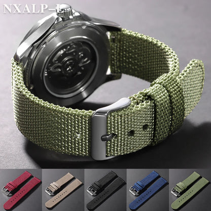 18mm 20mm 22mm 24mm Nylon Sport Watch Strap, Quick Release Woven Bracelet for Men and Women, Universal Military Sport Band