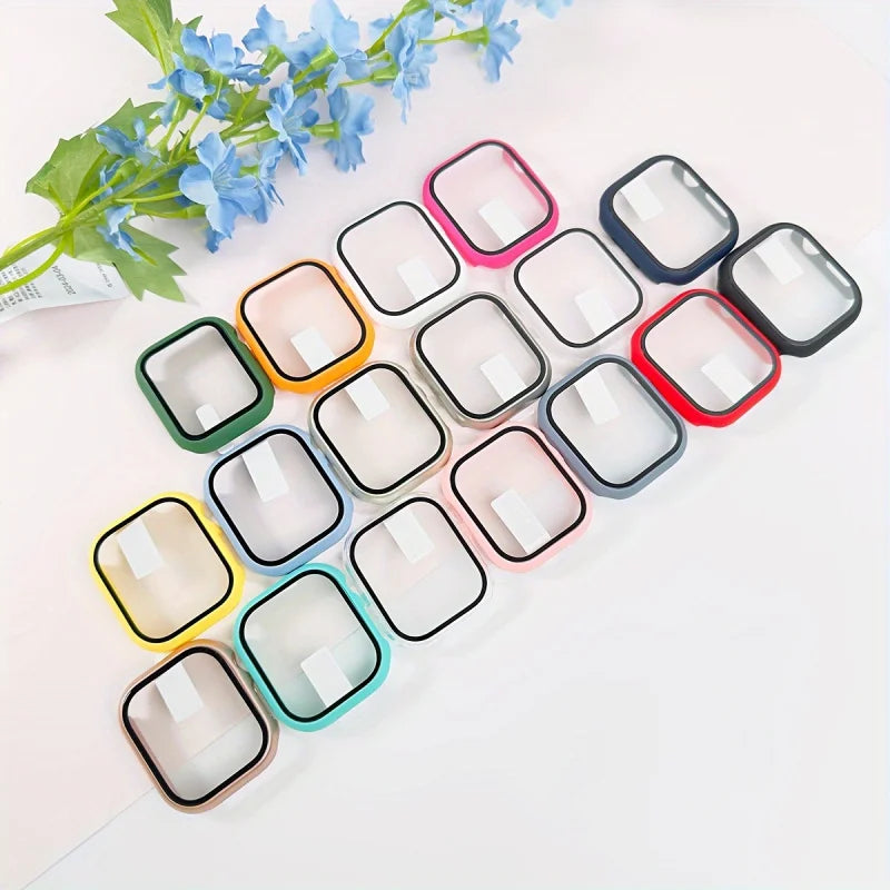 Lot de 2, pour Apple Watch : Étui + Bracelet + Protection d'écran compatible S1-S11/SE 38/40/41/Series 10-11 42mm/42/44/45/46/49mm