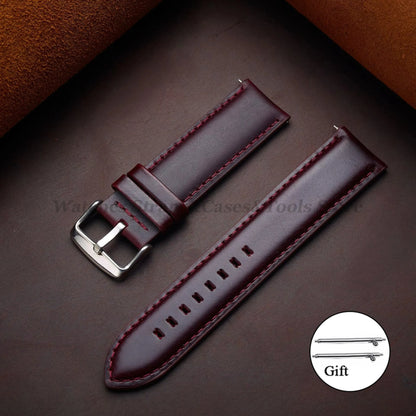 Bracelet de montre en cuir véritable 18mm 20mm 22mm 24mm 26mm Bracelet de montre en peau de vache Vintage pour DW Bracelet à dégagement rapide Bracelet universel